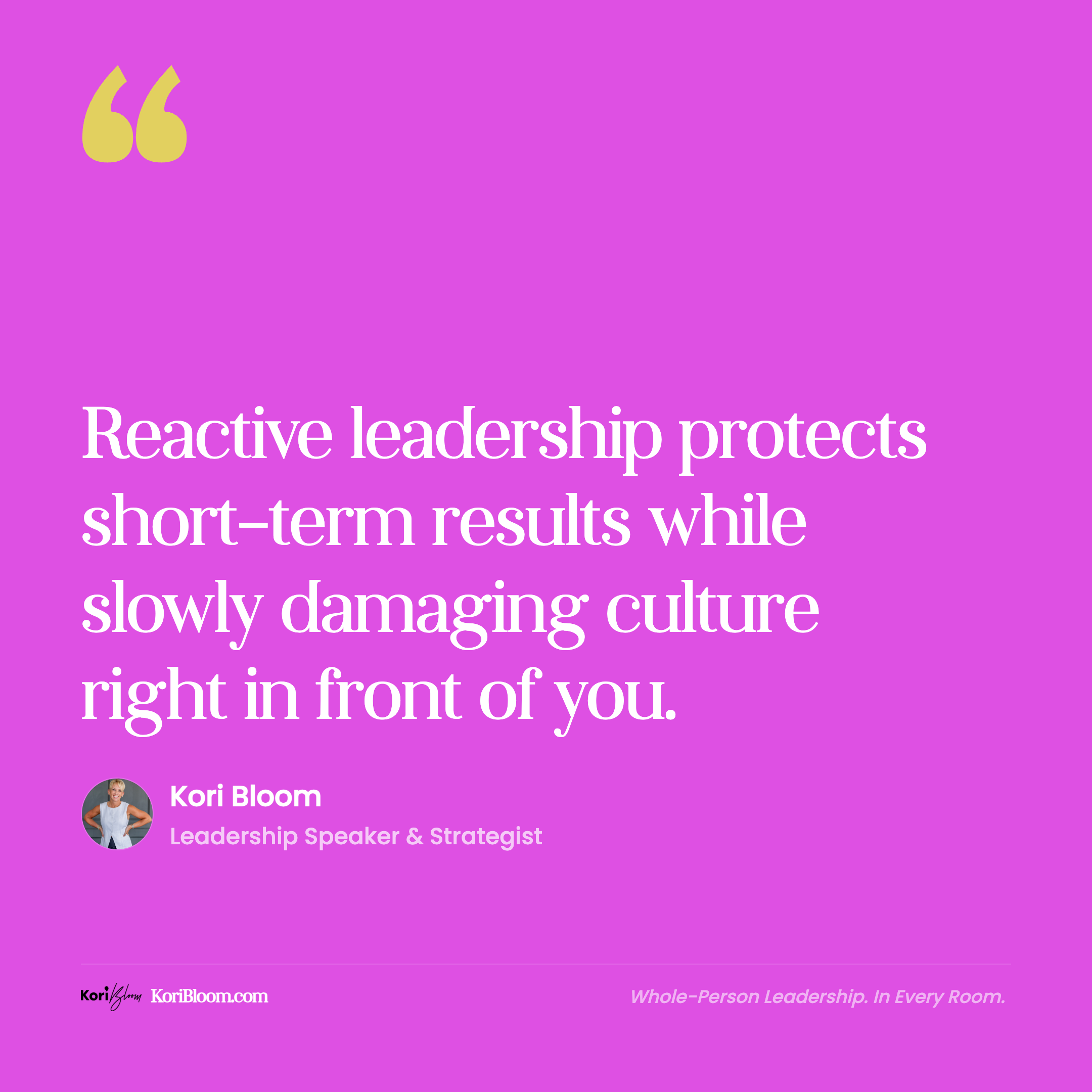 reactive leadership quote