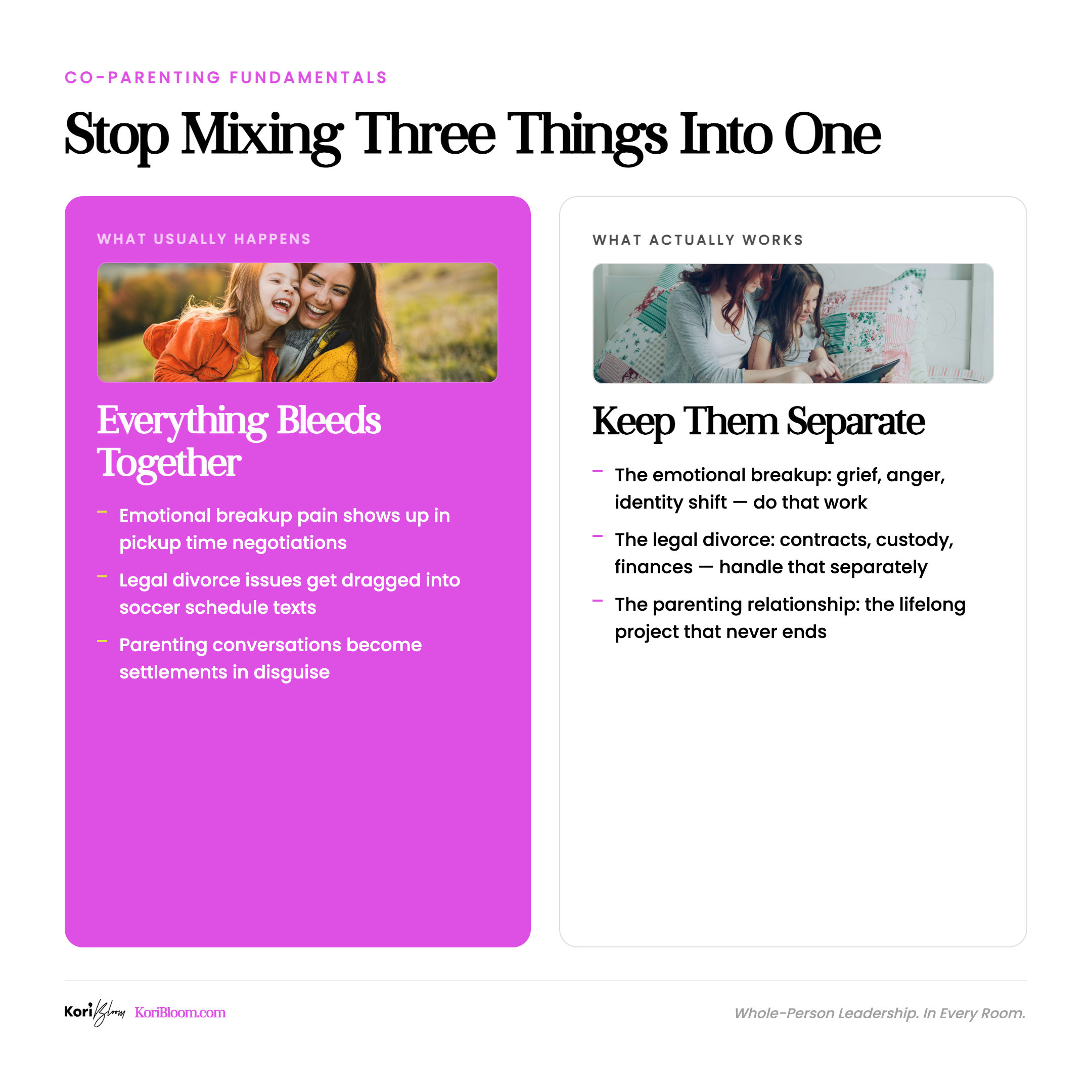 The three things child centered co-parenting really is